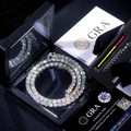 Iced Out Moissanite Bracelet Tennis Chain Options: 6mm-7.5in