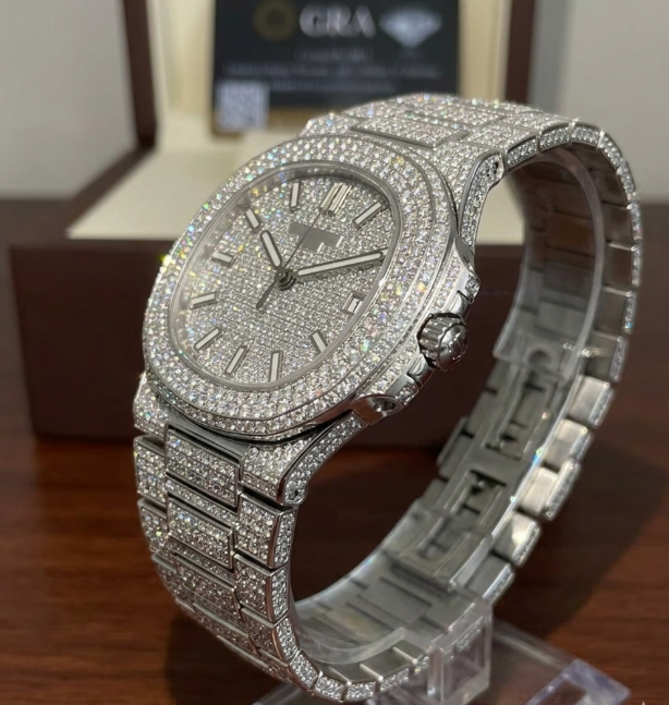 Moissanite watch High-quality mens and womens (A8) (Cheaper Option)